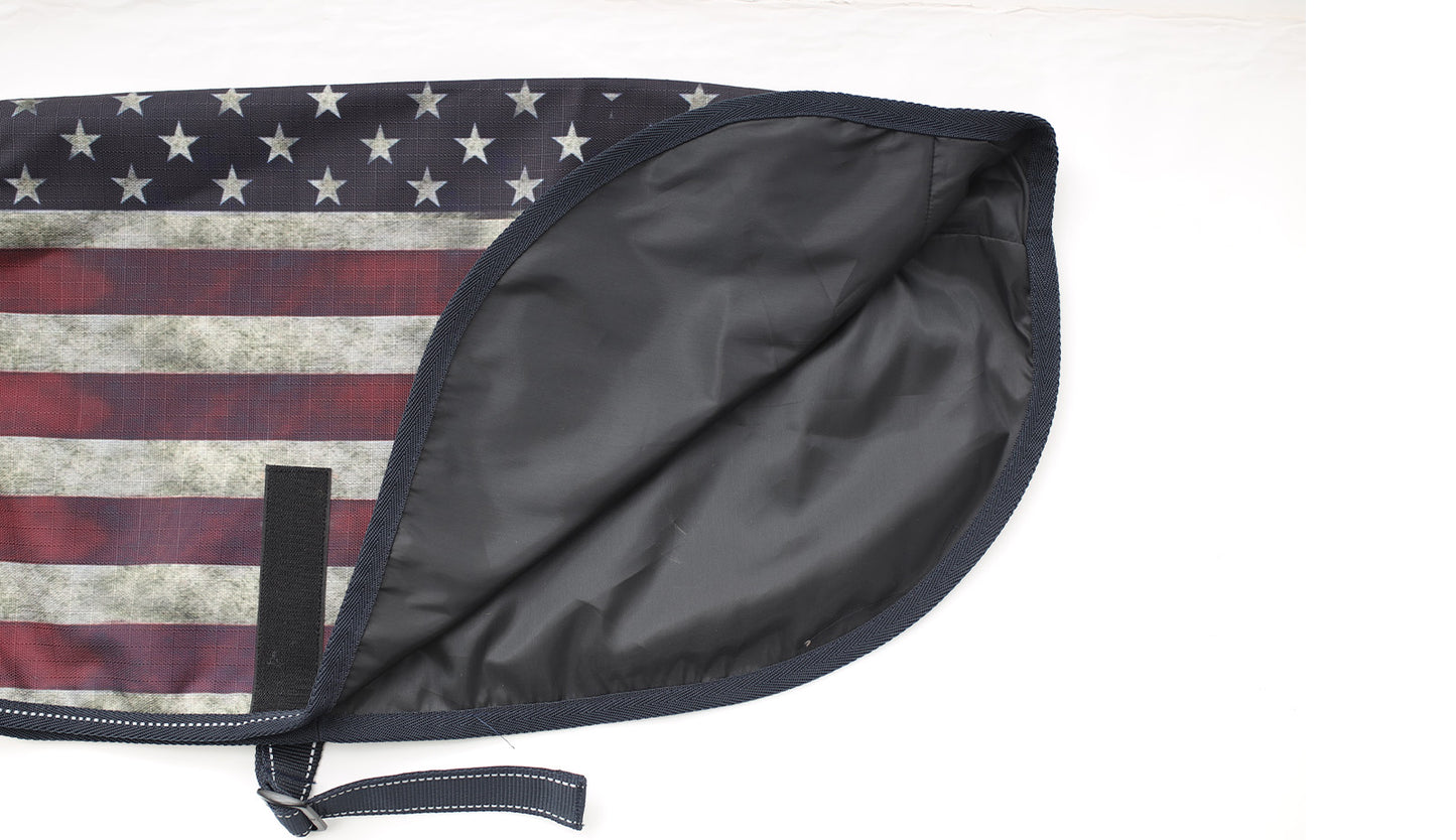 US Flag Alps Dog Coat with 100 GSM Padding - Printed