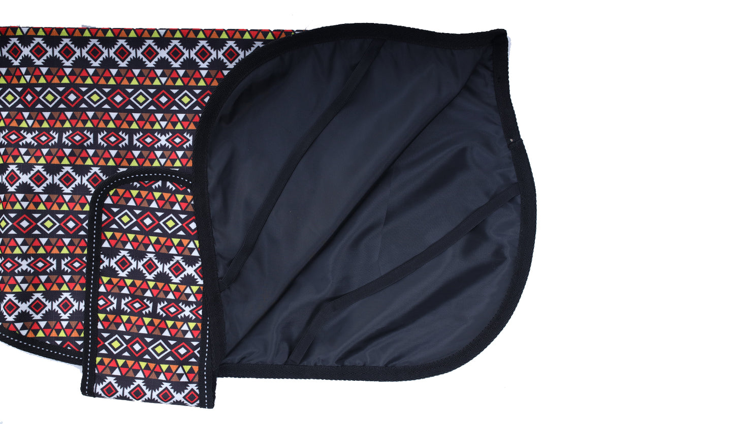 Aztec Coastal Dog Coat with Polyester Lining - Printed