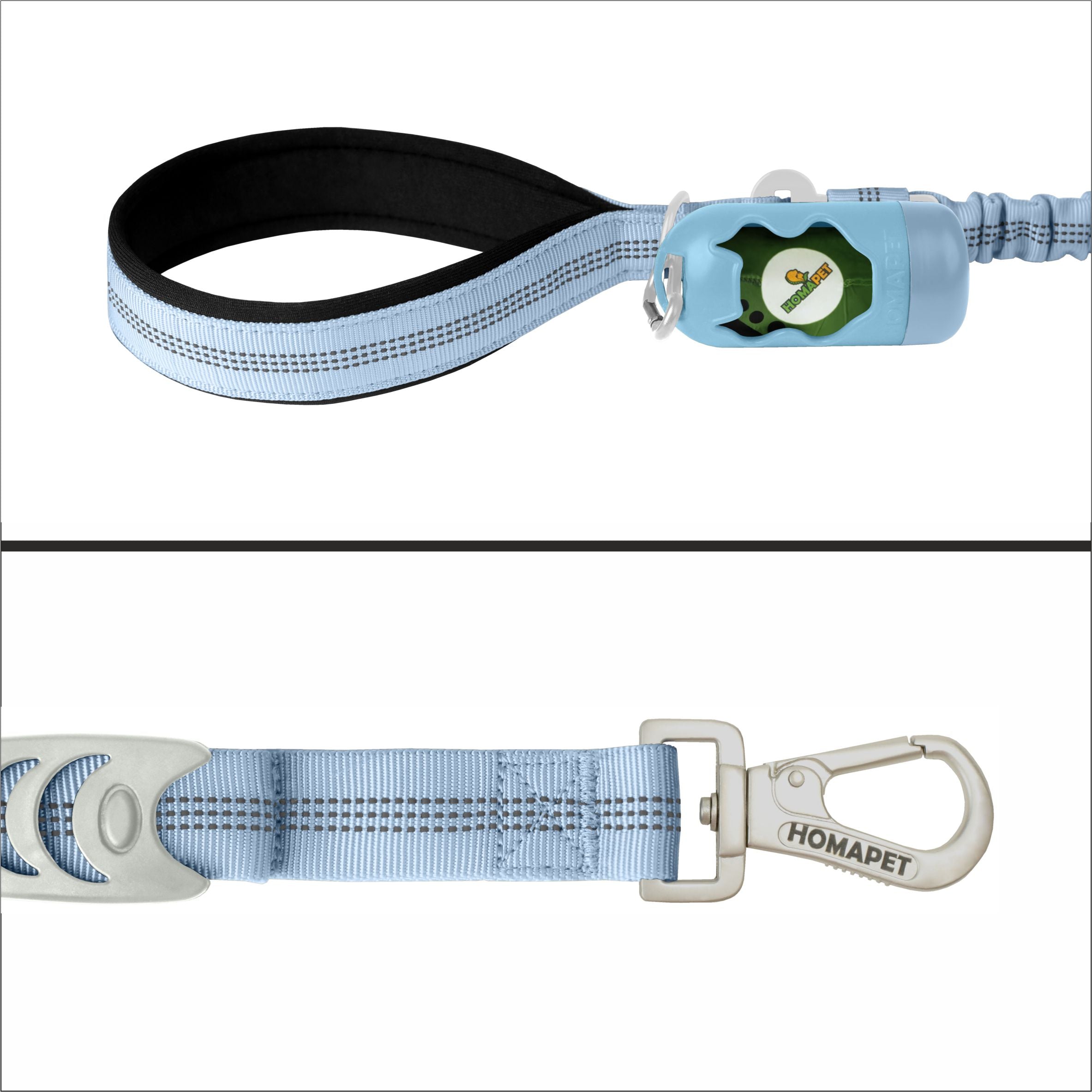 Baby Lavender Nylon Full Bungee Dog Leash