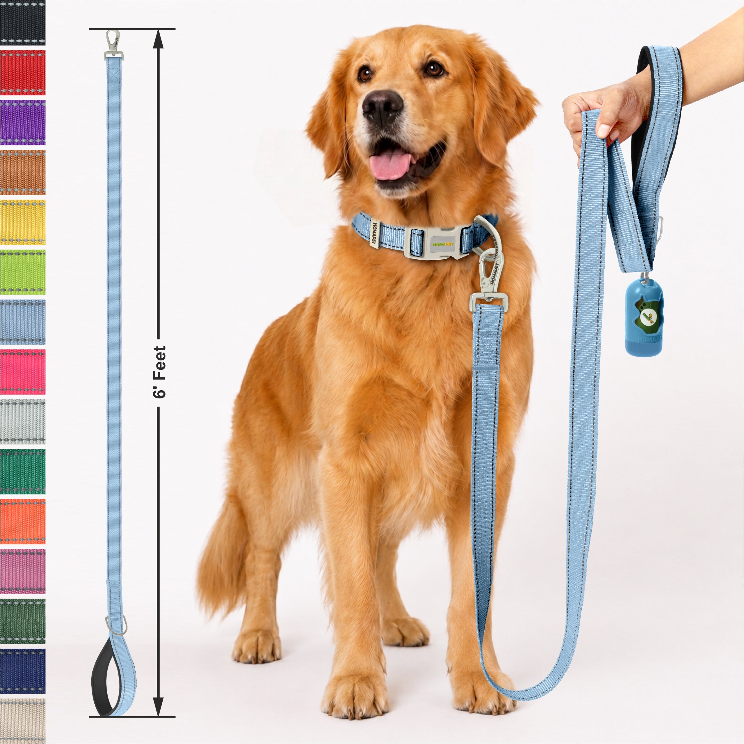 Baby Lavender Nylon Dog Leash
