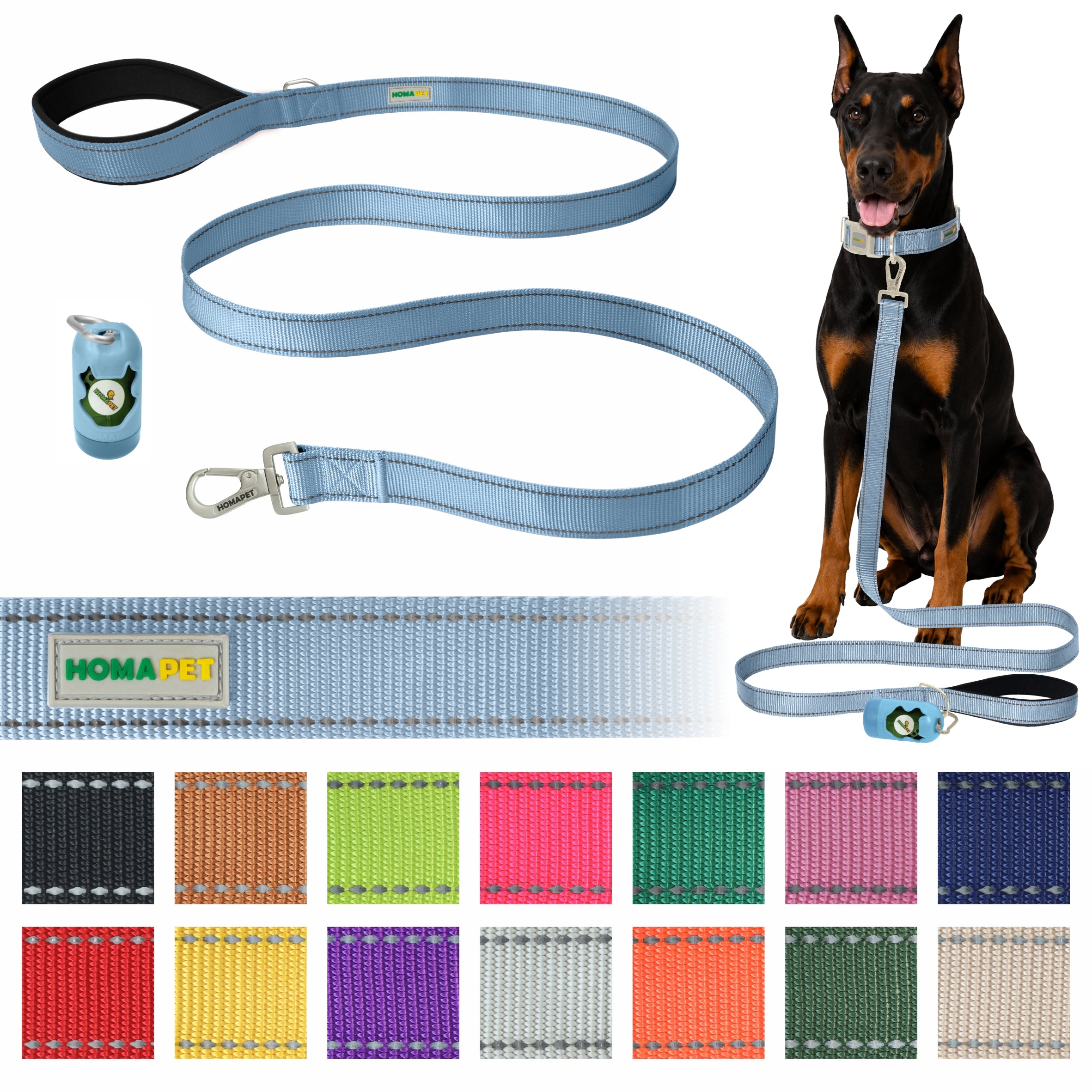 Baby Lavender Nylon Dog Leash
