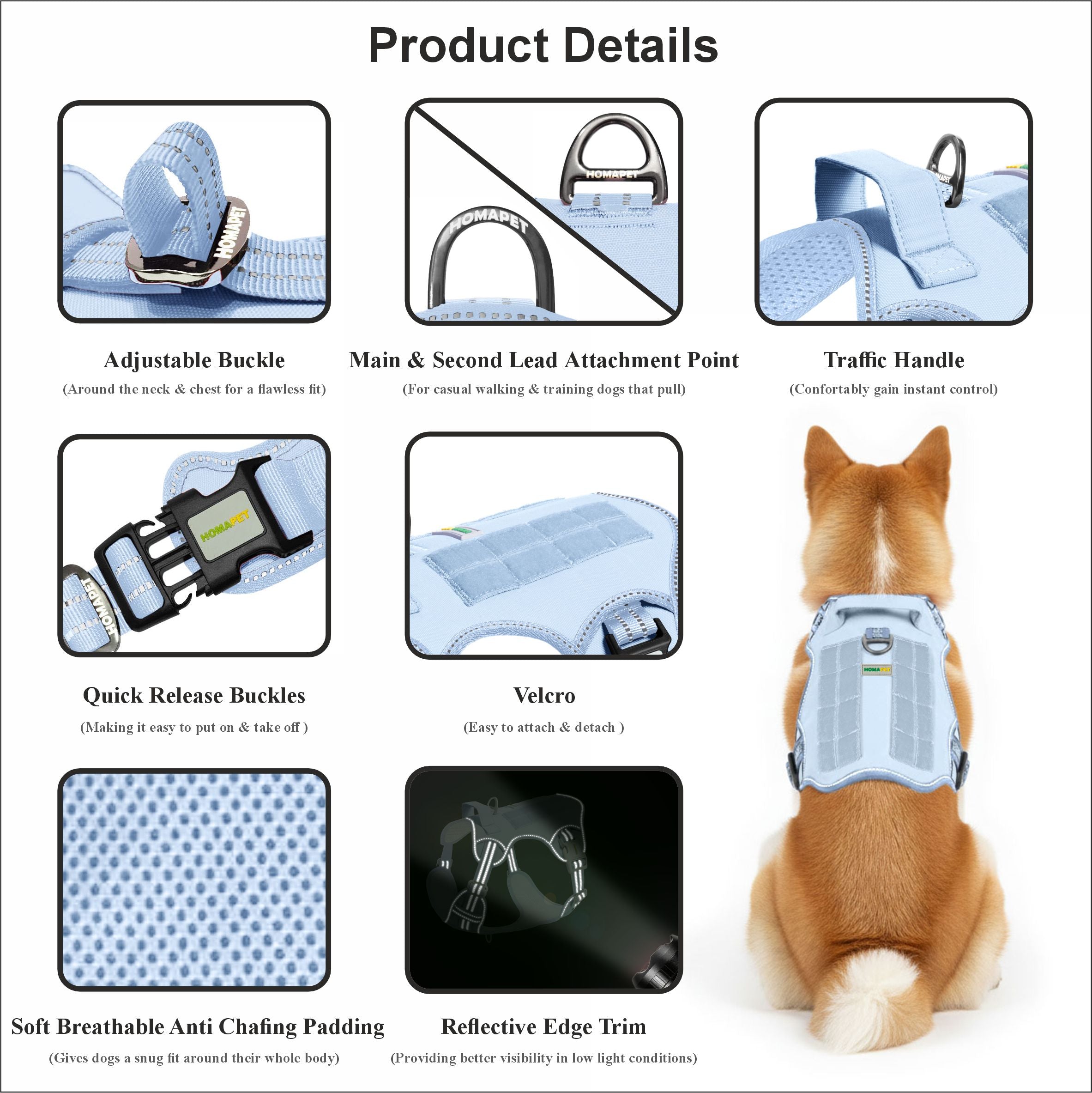 Baby Lavender Tactical Dog Harness