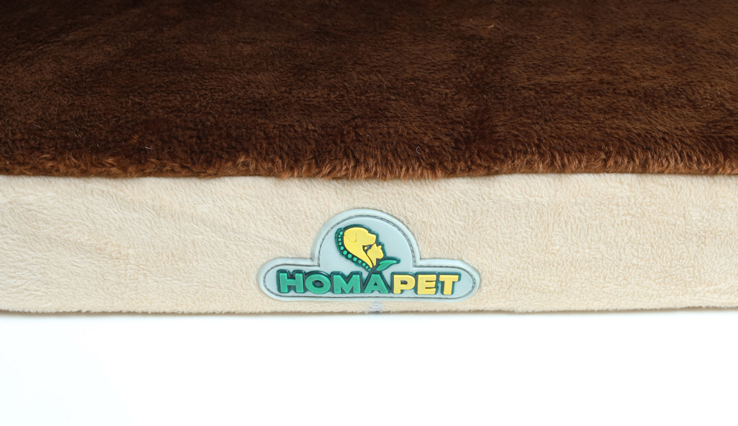 Beige Brown U Shape Dog Bed