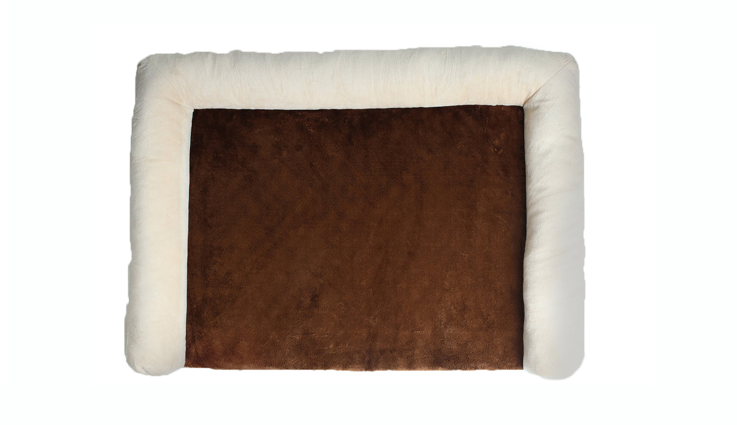 Beige Brown U Shape Dog Bed