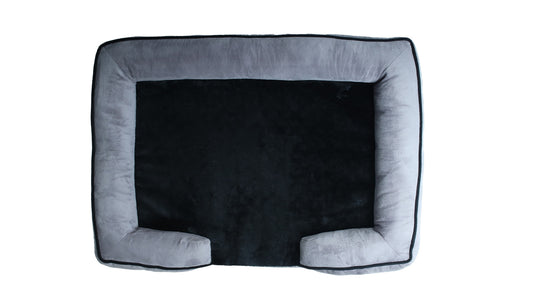 Black Grey C Shape Dog Bed