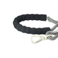 Black - Light Grey Serpentine Polyester Non Reflective Dog Rope