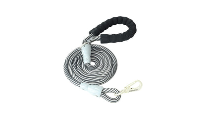 Black - Light Grey Serpentine Polyester Non Reflective Dog Rope