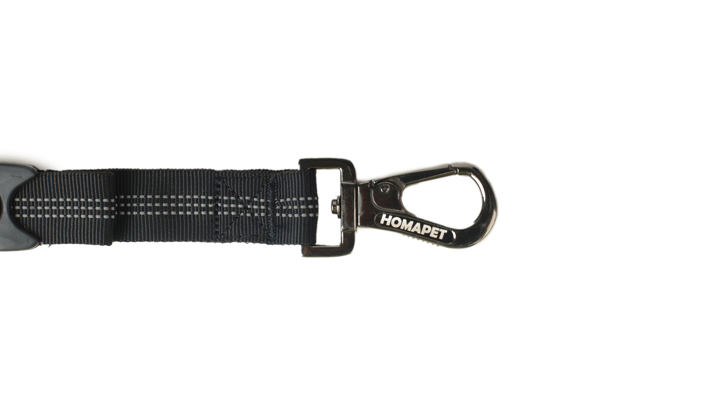 Black Nylon Full Bungee Dog Leash