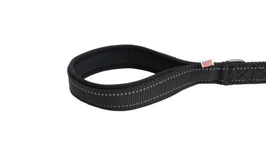 Black Polyester Full Bungee Dog Leash