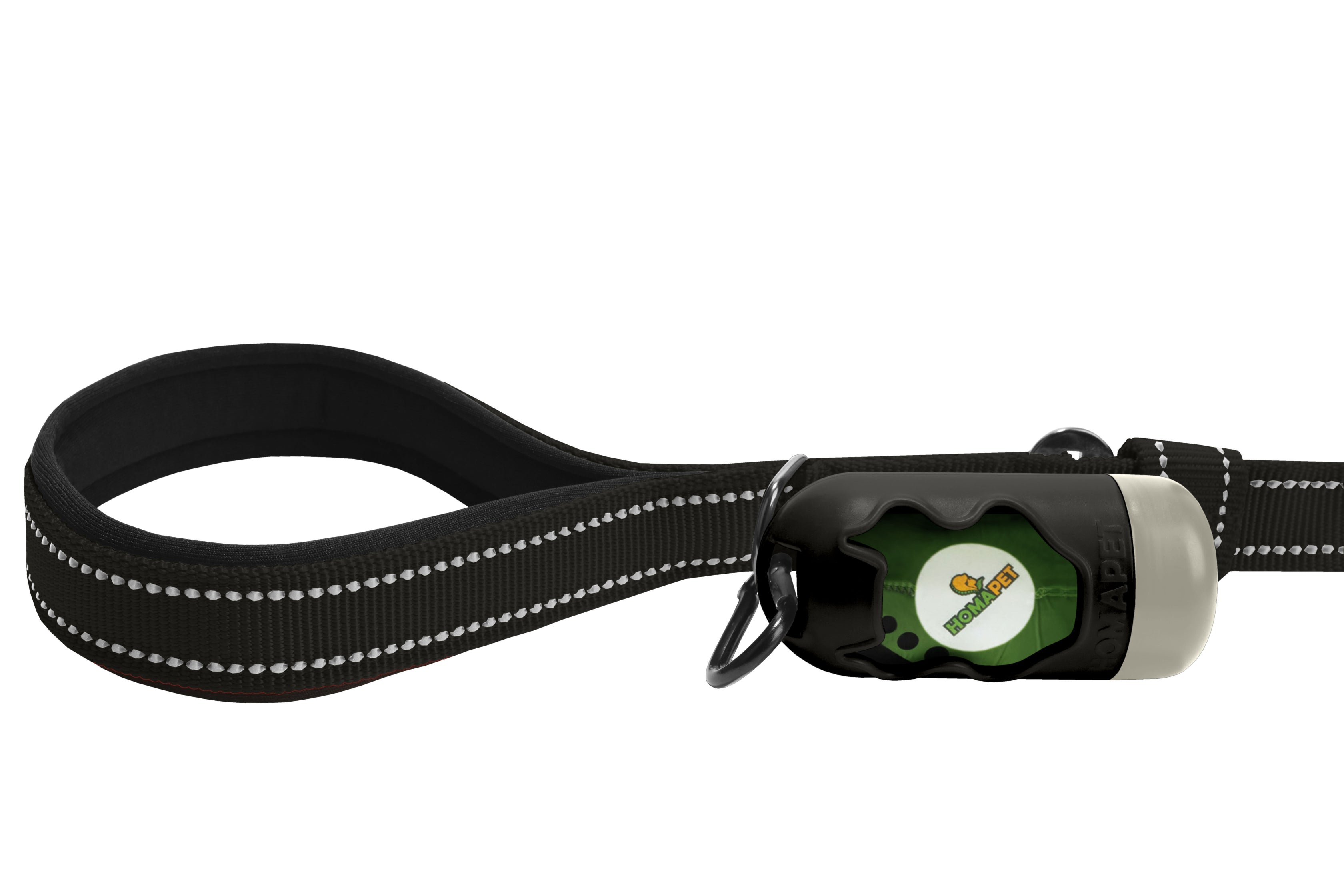 Black Polyester Full Bungee Dog Leash