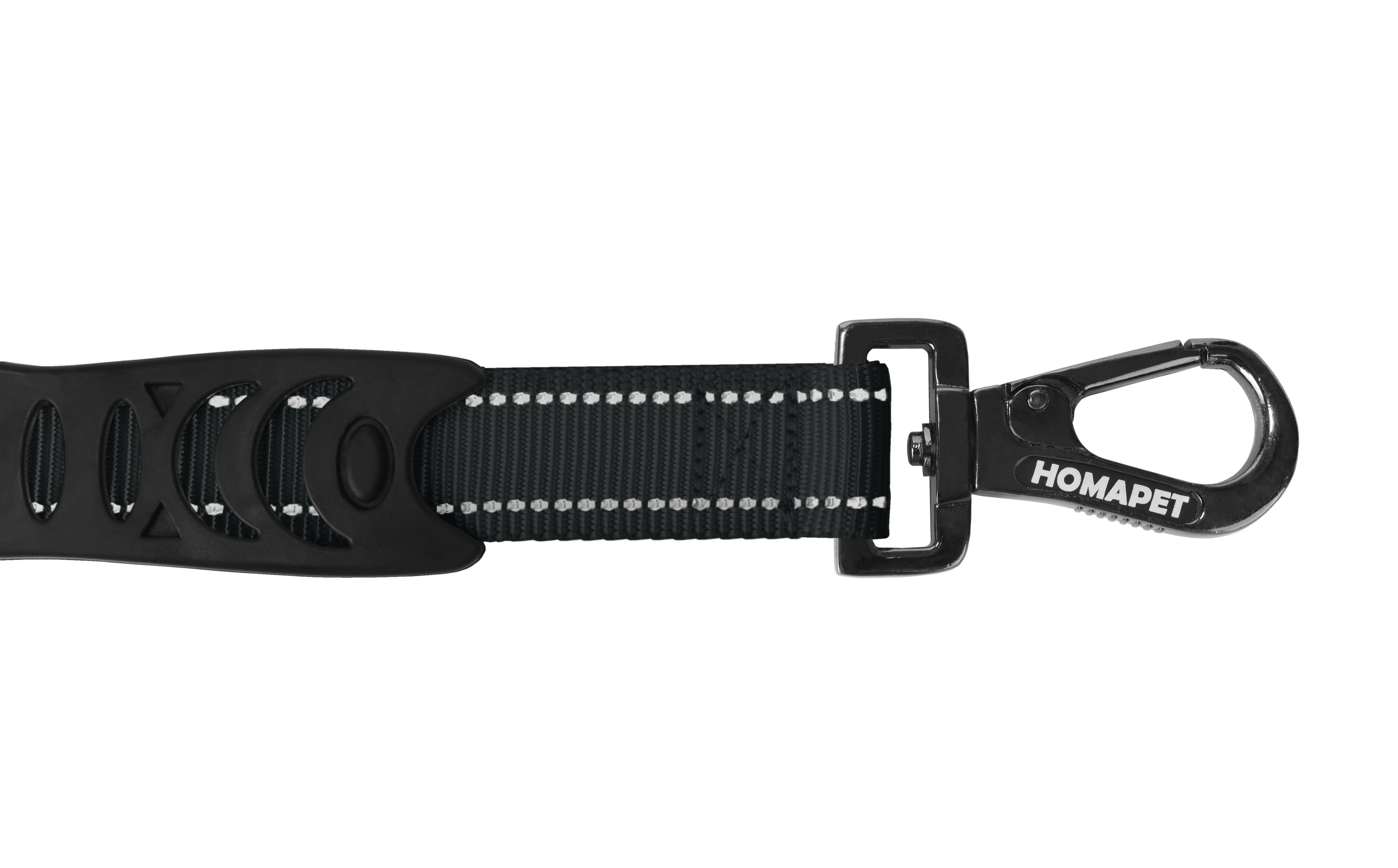Black Nylon Adjustable Bungee Dog Leash