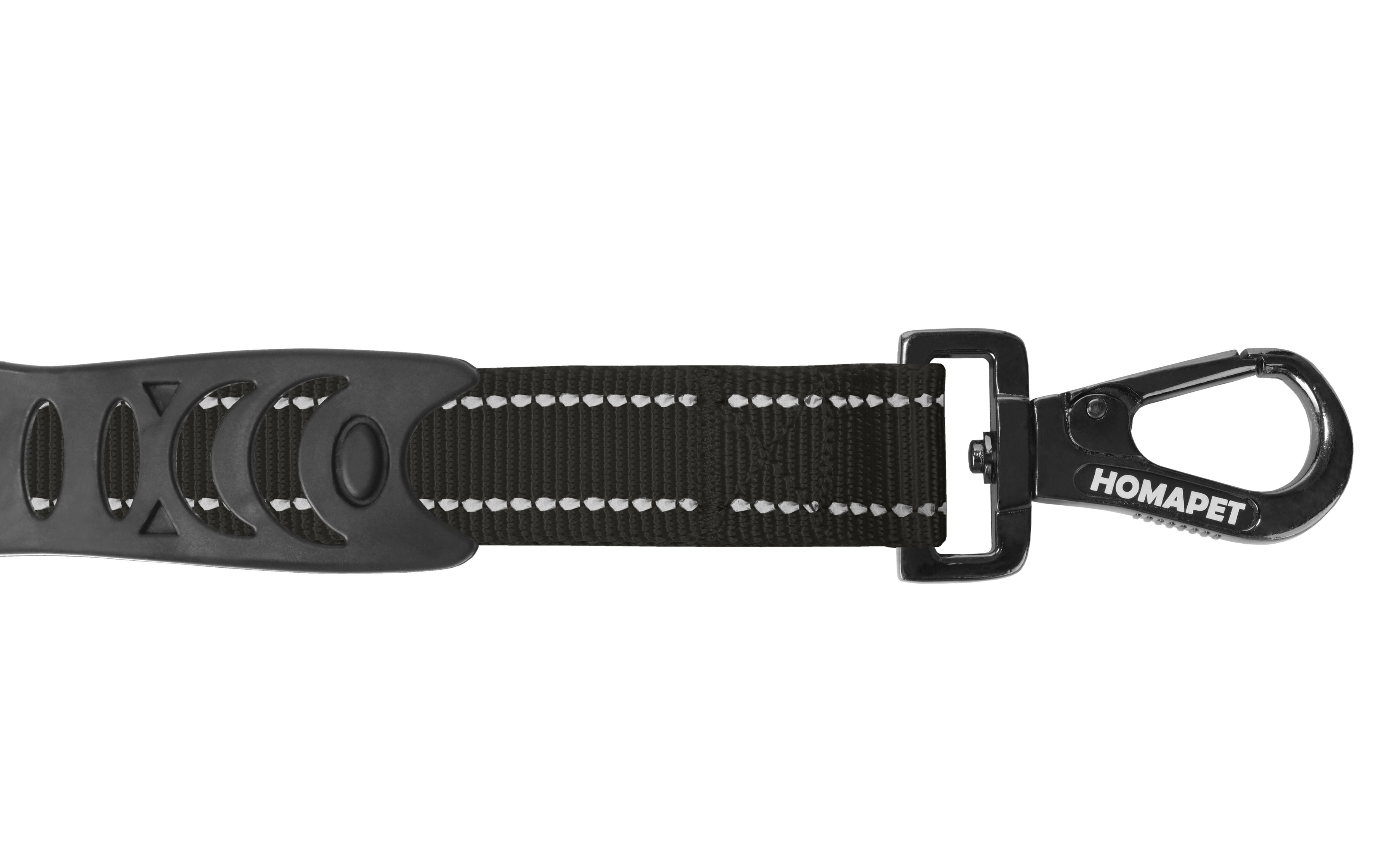 Black Polyester Full Bungee Dog Leash