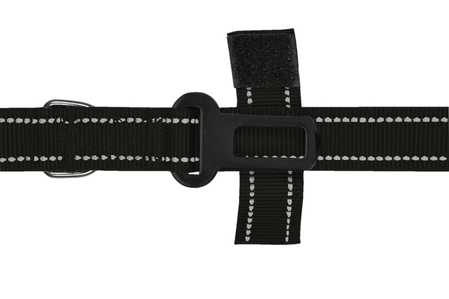 Black Polyester Full Bungee Dog Leash
