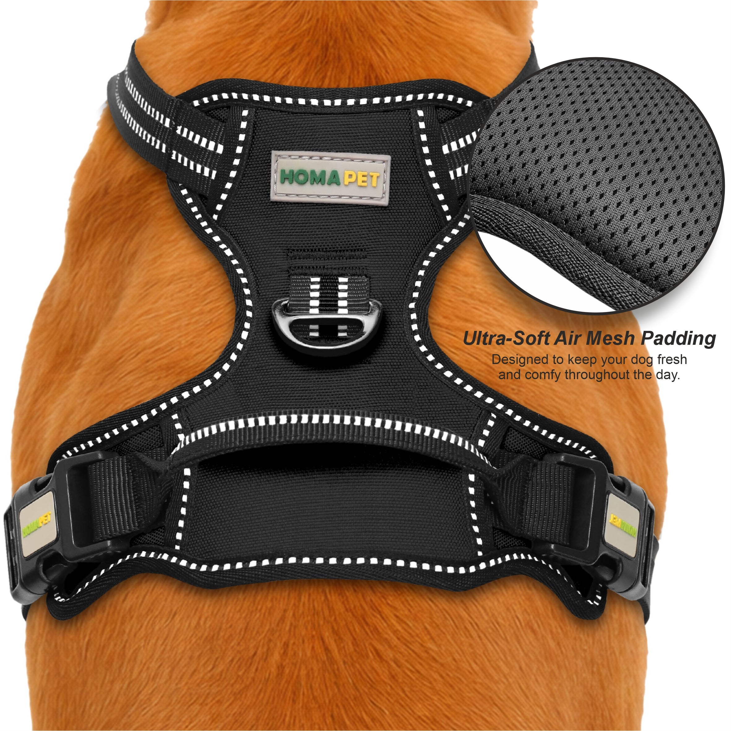 Black No Pull Dog Harness