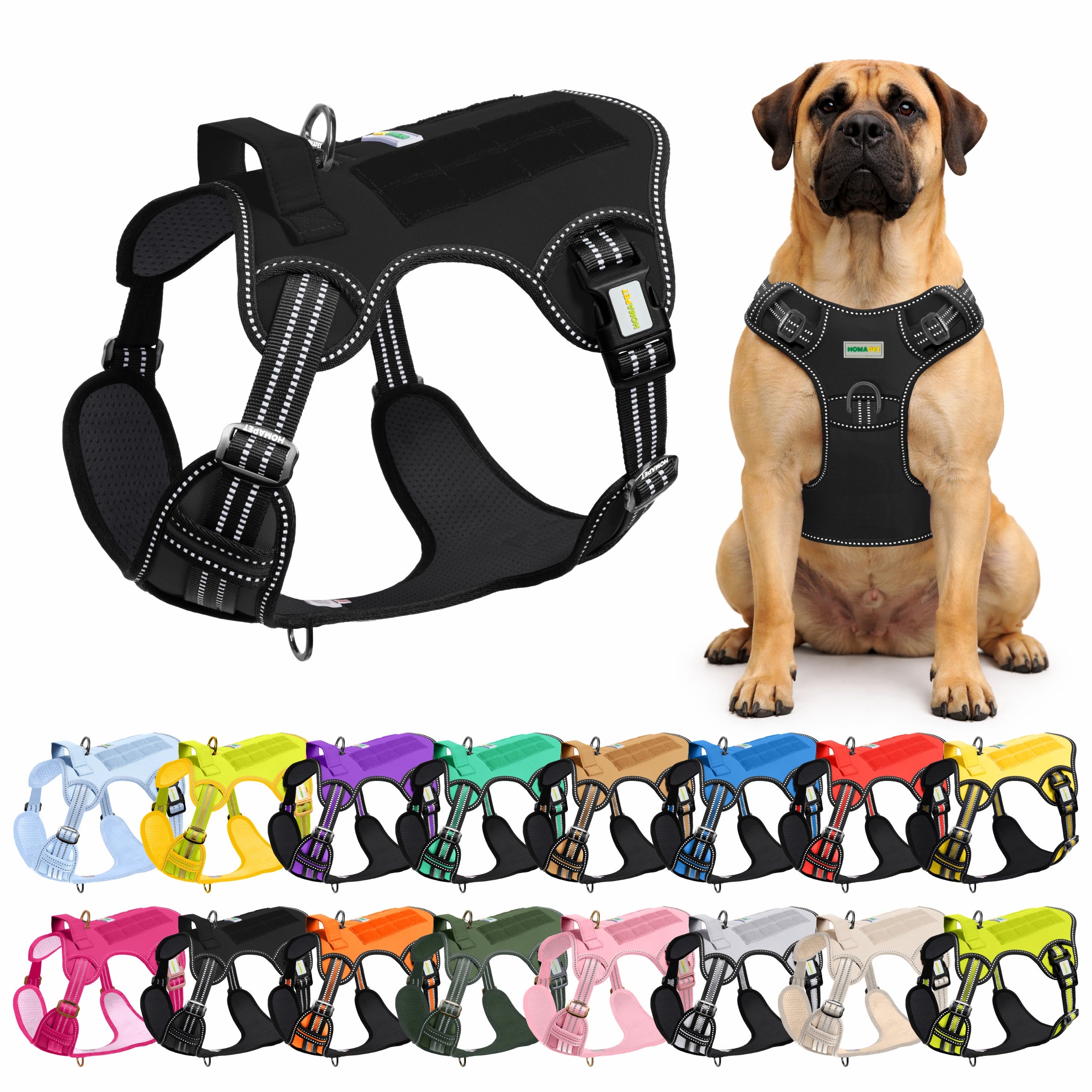 Black Tactical Dog Harness
