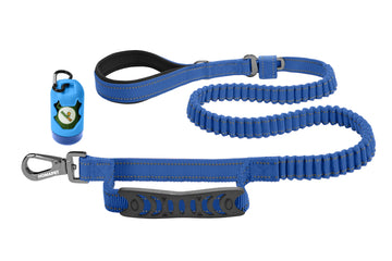 Sodalite Blue Polyester Full Bungee Dog Leash