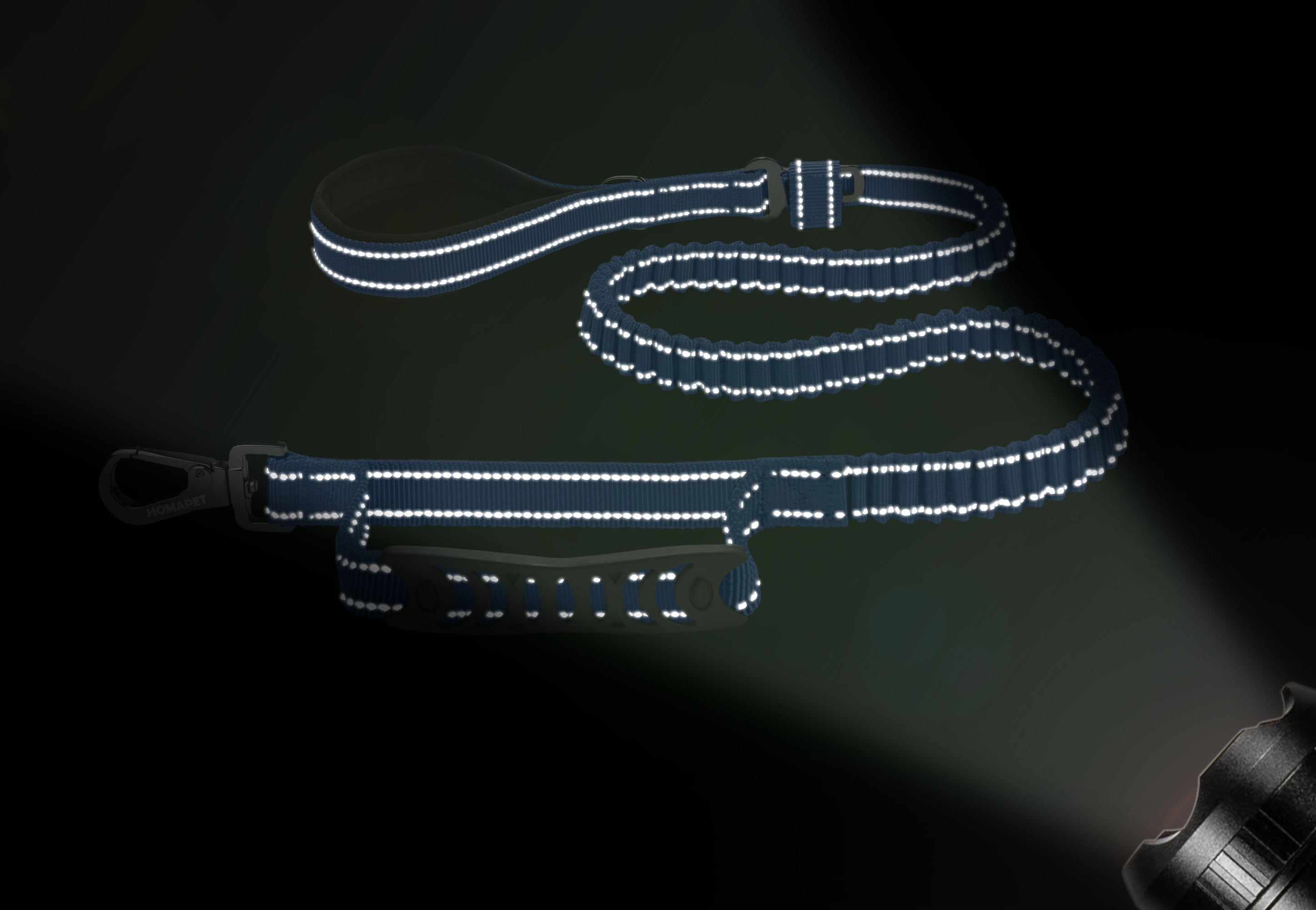 Sodalite Blue Polyester Full Bungee Dog Leash