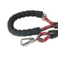 Burgundy Black - Grey Braided Polyester Reflective Dog Rope