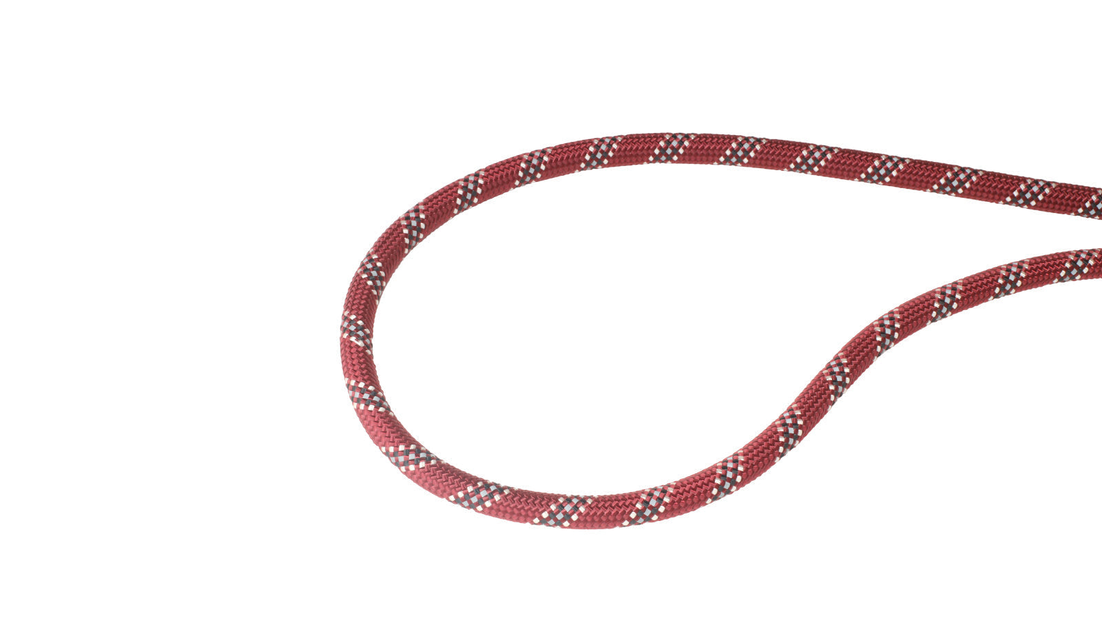 Burgundy - Black Braided Polyester Reflective Dog Rope