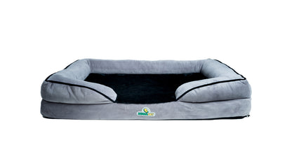 Black Grey C Shape Dog Bed