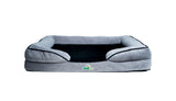 Black Grey C Shape Dog Bed