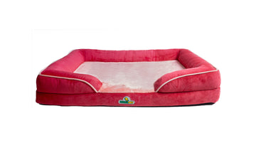 Red Lilac Shape Dog Bed