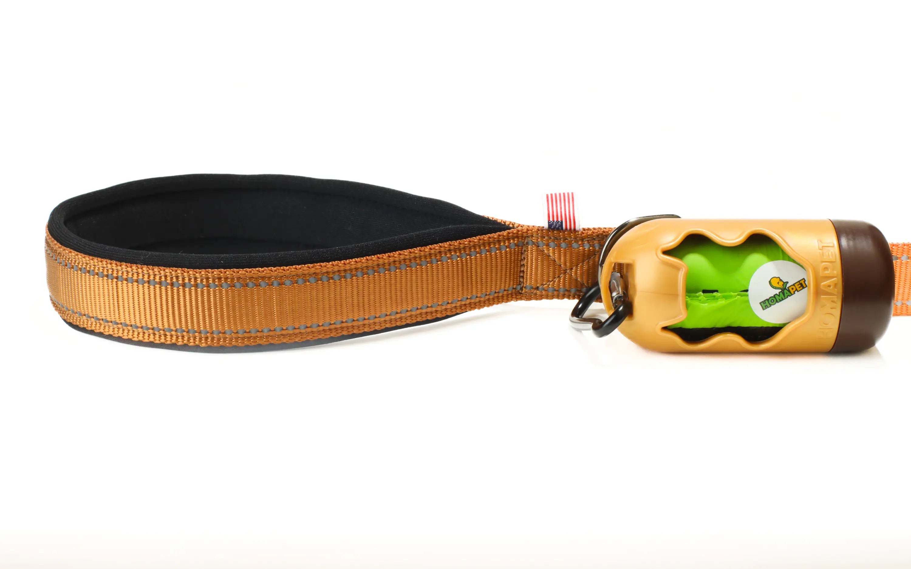 Copper Brown Nylon Adjustable Dog Leash