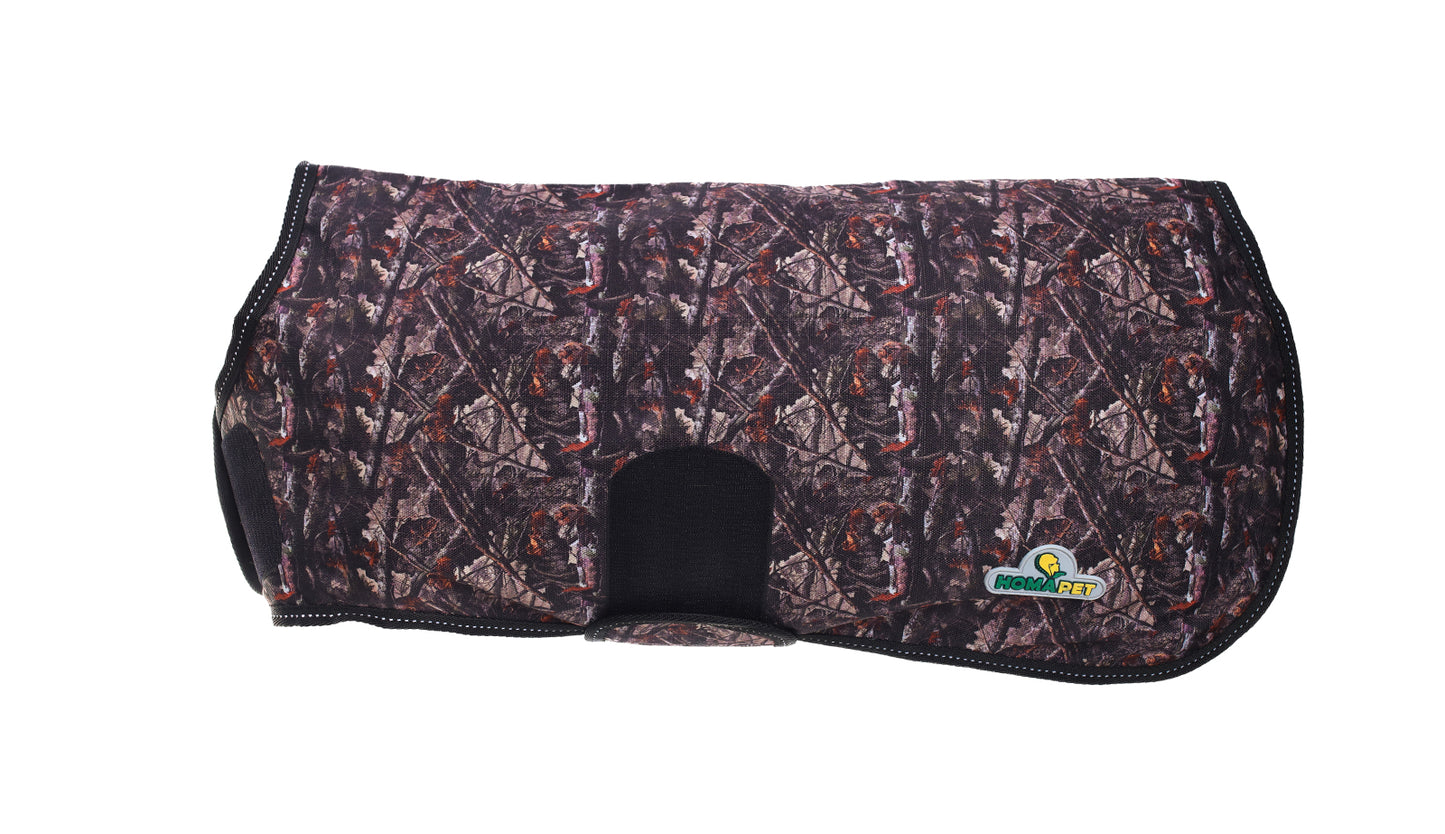 Forest Camo Coastal Dog Coat with Polyester Lining - Printed