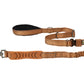 Copper Brown Nylon Adjustable Bungee Dog Leash