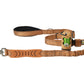 Copper Brown Nylon Adjustable Bungee Dog Leash