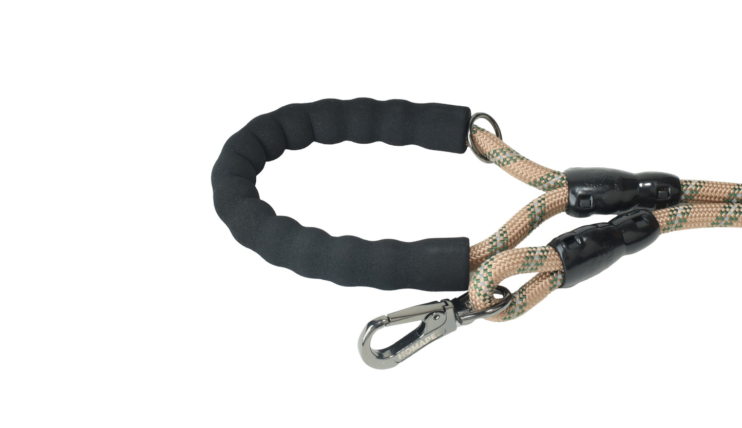 Copper Brown - Olive Green Braided Polyester Reflective Dog Rope