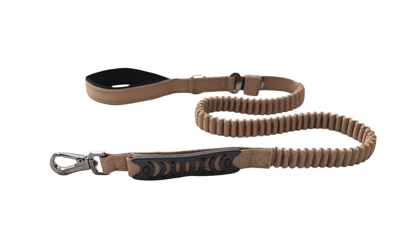 Copper Brown Polyester Full Bungee Dog Leash