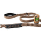 Copper Brown Polyester Full Bungee Dog Leash