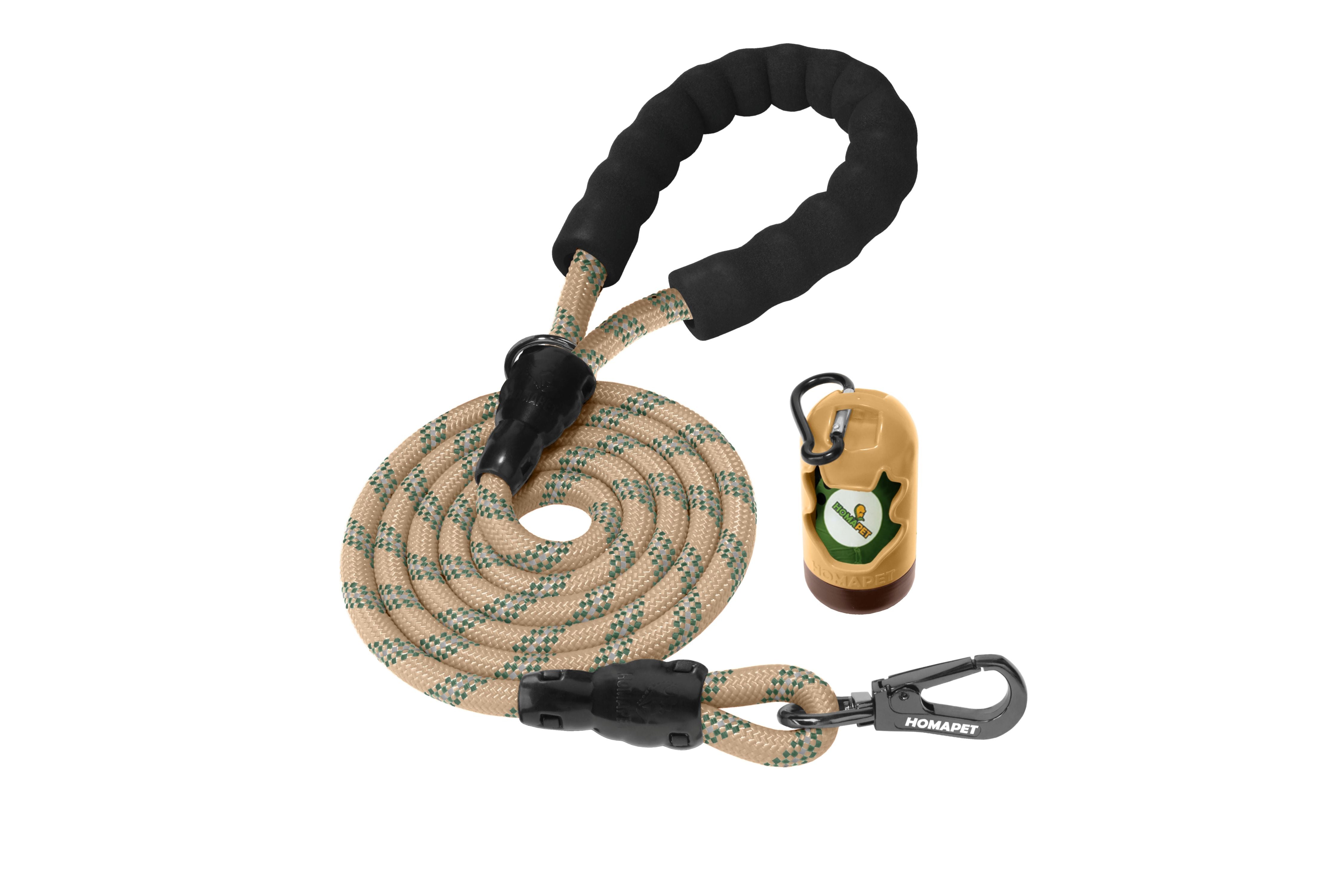 Copper Brown - Olive Green Braided Polyester Reflective Dog Rope
