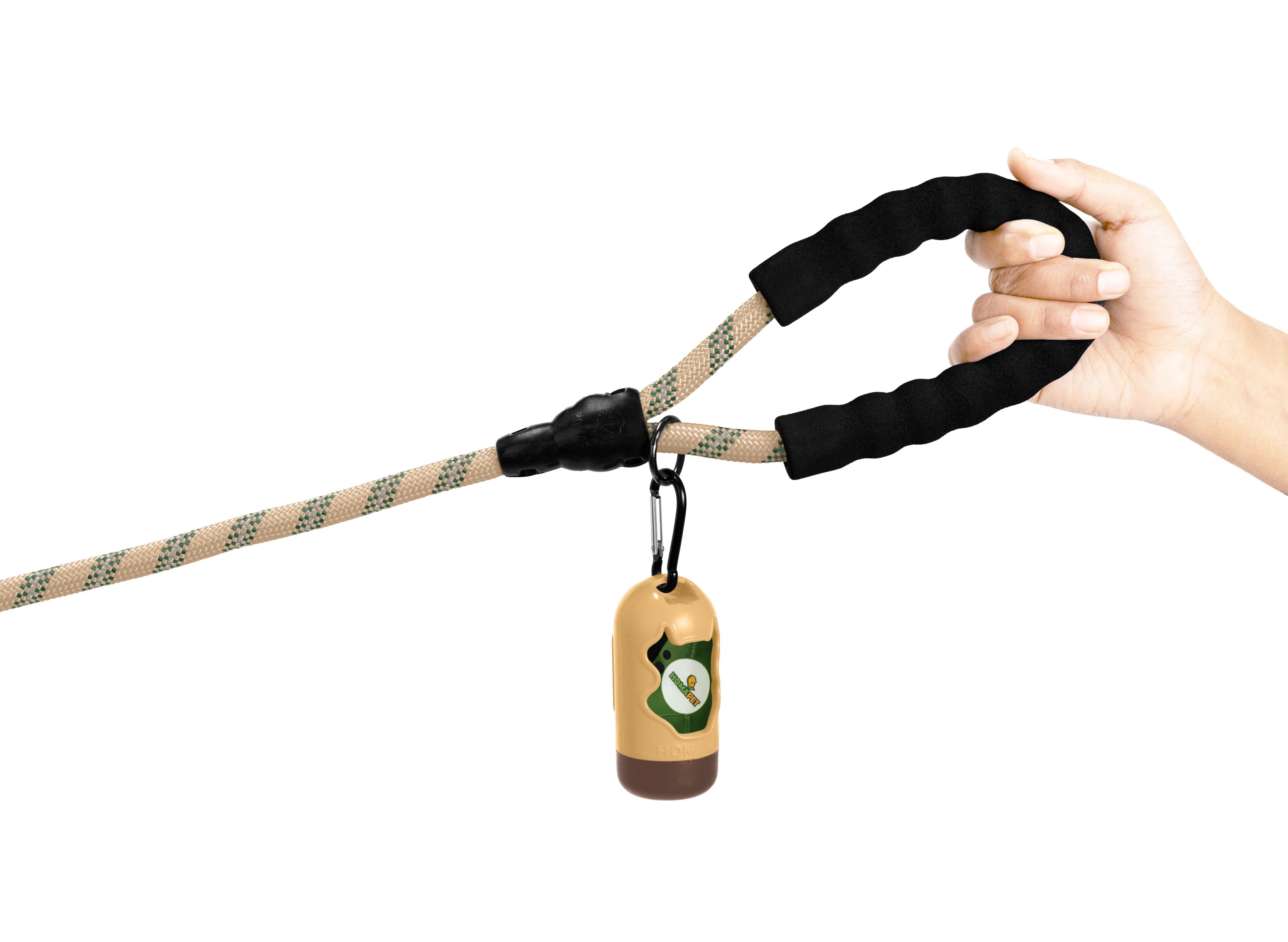 Copper Brown - Olive Green Braided Polyester Reflective Dog Rope