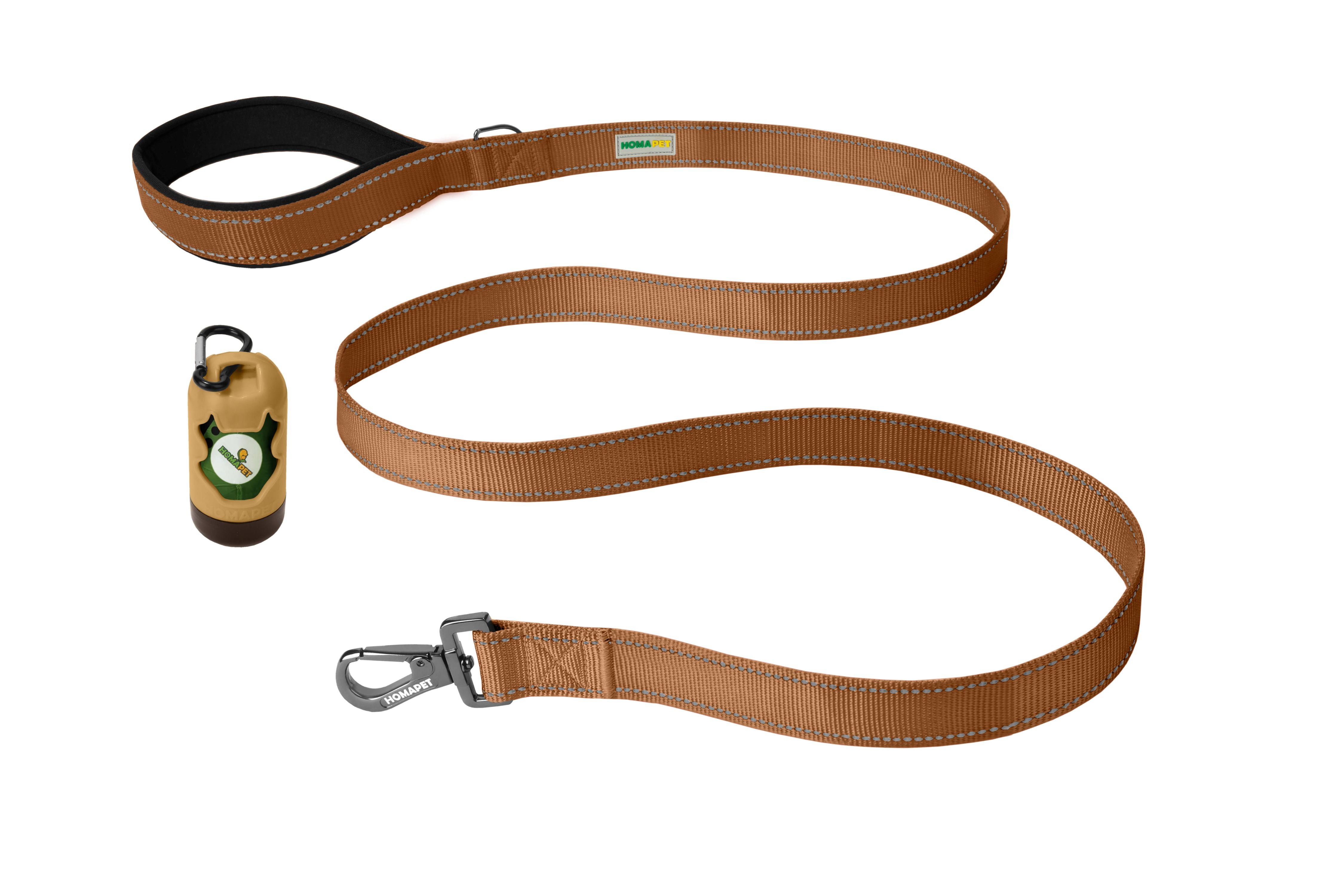 Copper Brown Nylon Dog Leash