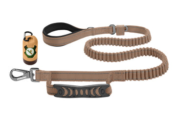 Copper Brown Polyester Full Bungee Dog Leash