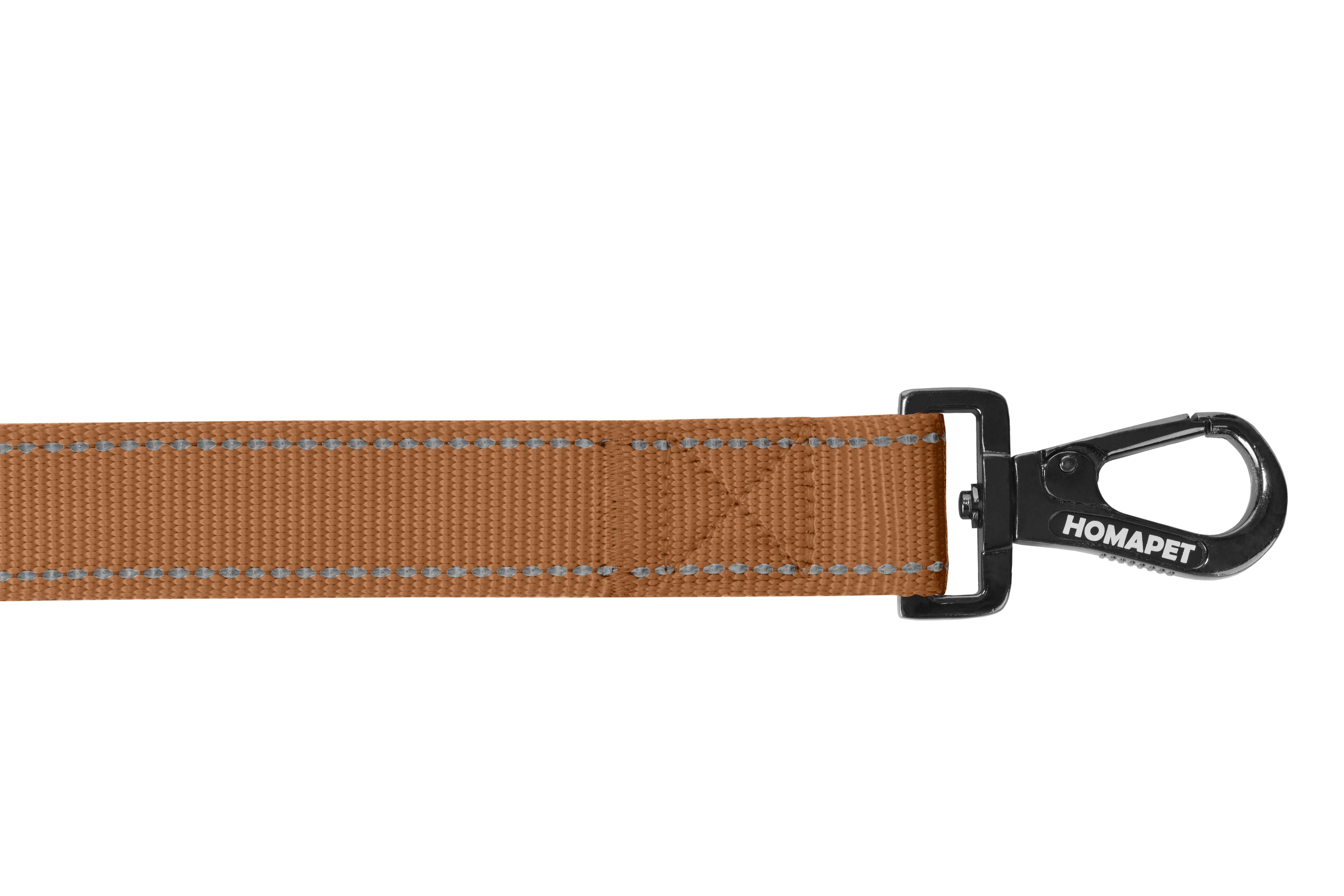 Copper Brown Nylon Dog Leash