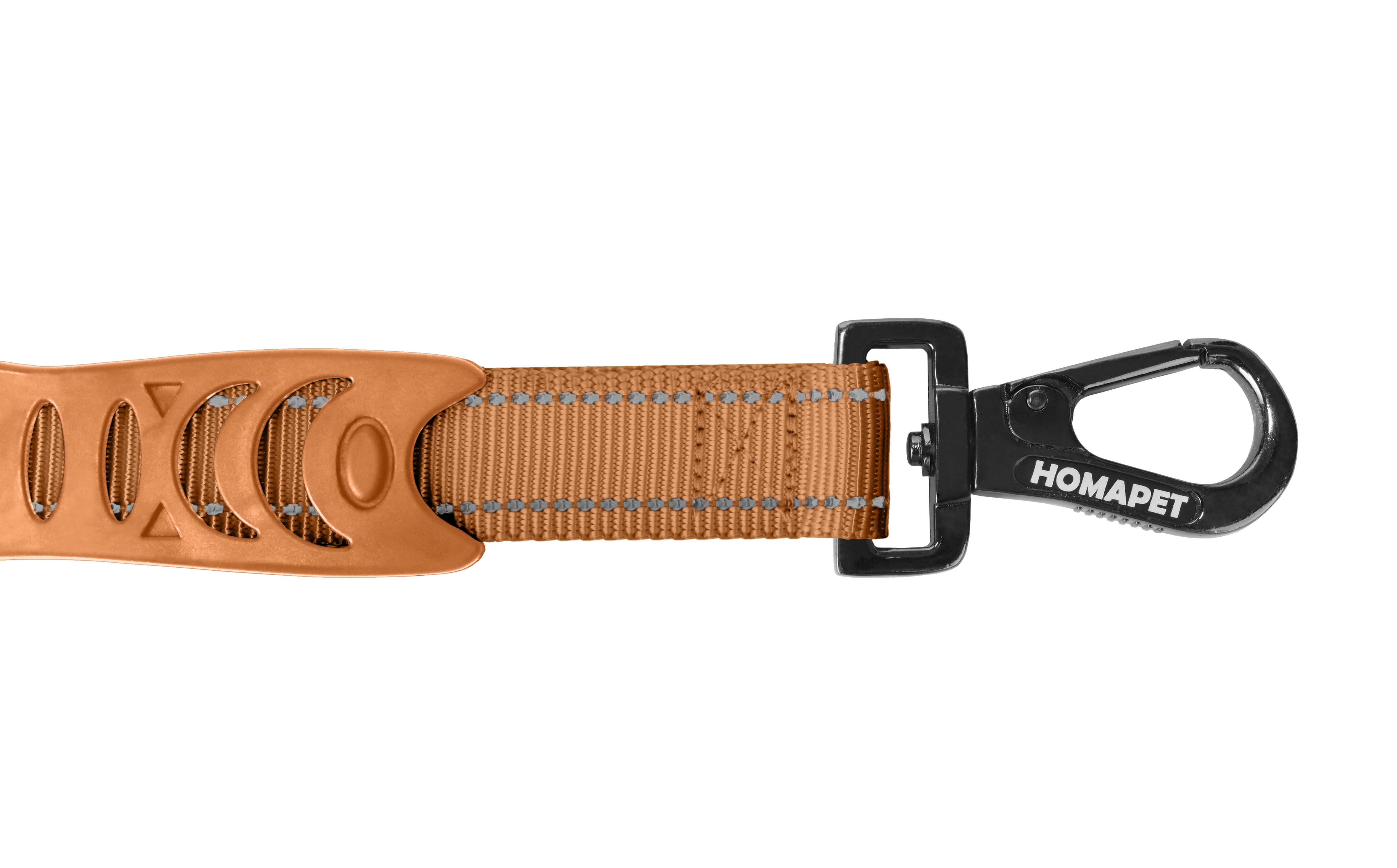 Copper Brown Nylon Adjustable Bungee Dog Leash