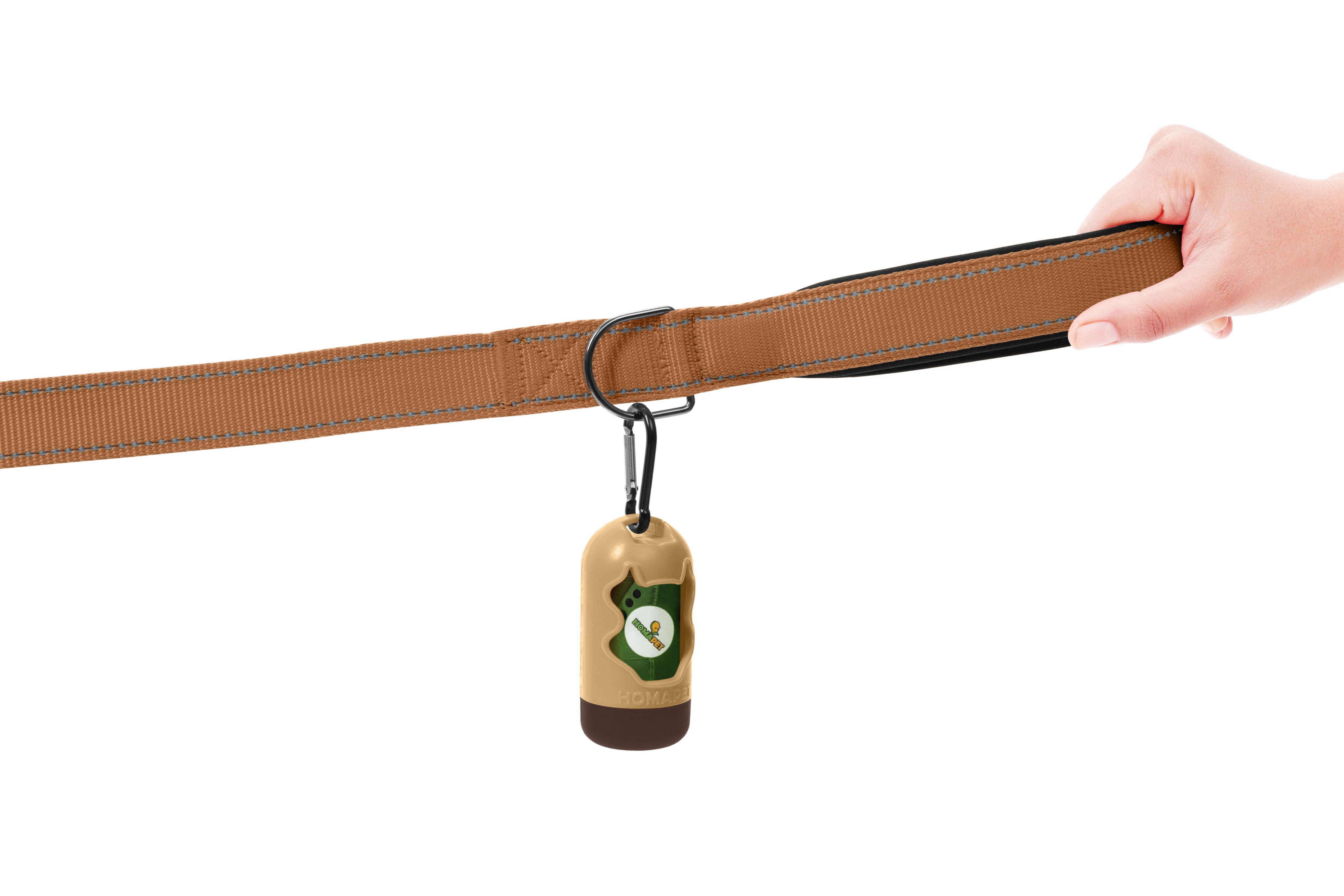 Copper Brown Nylon Dog Leash
