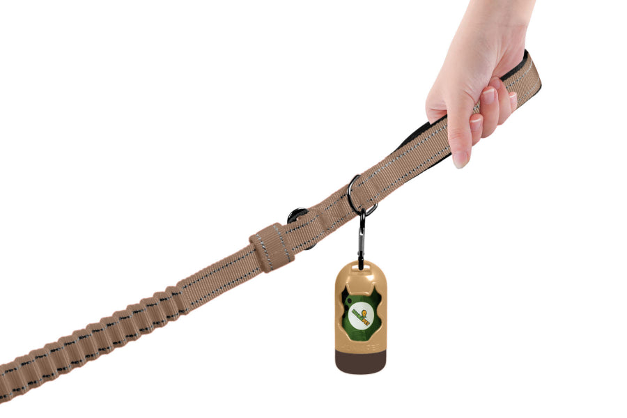 Copper Brown Polyester Full Bungee Dog Leash