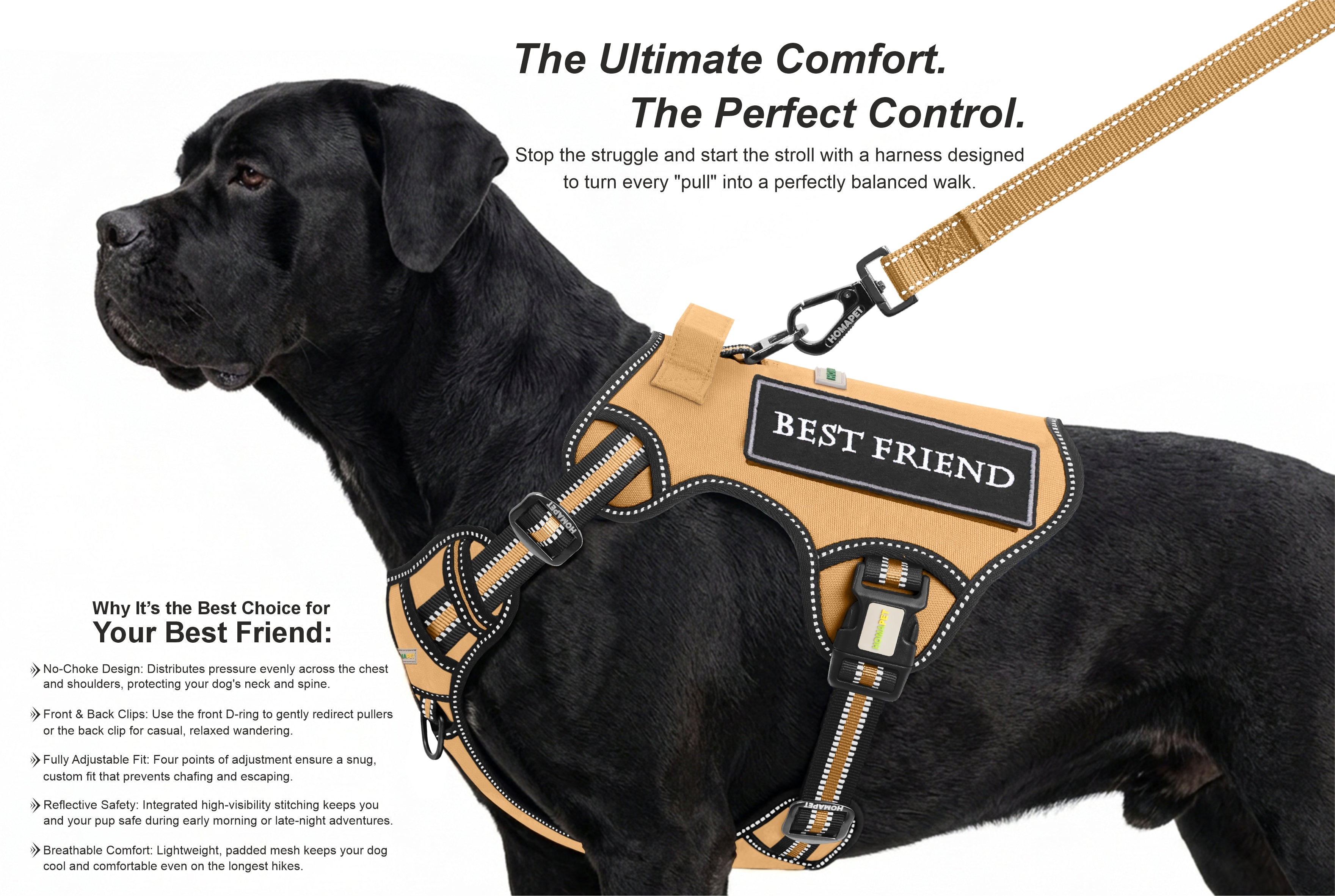 Copper Brown Tactical Dog Harness