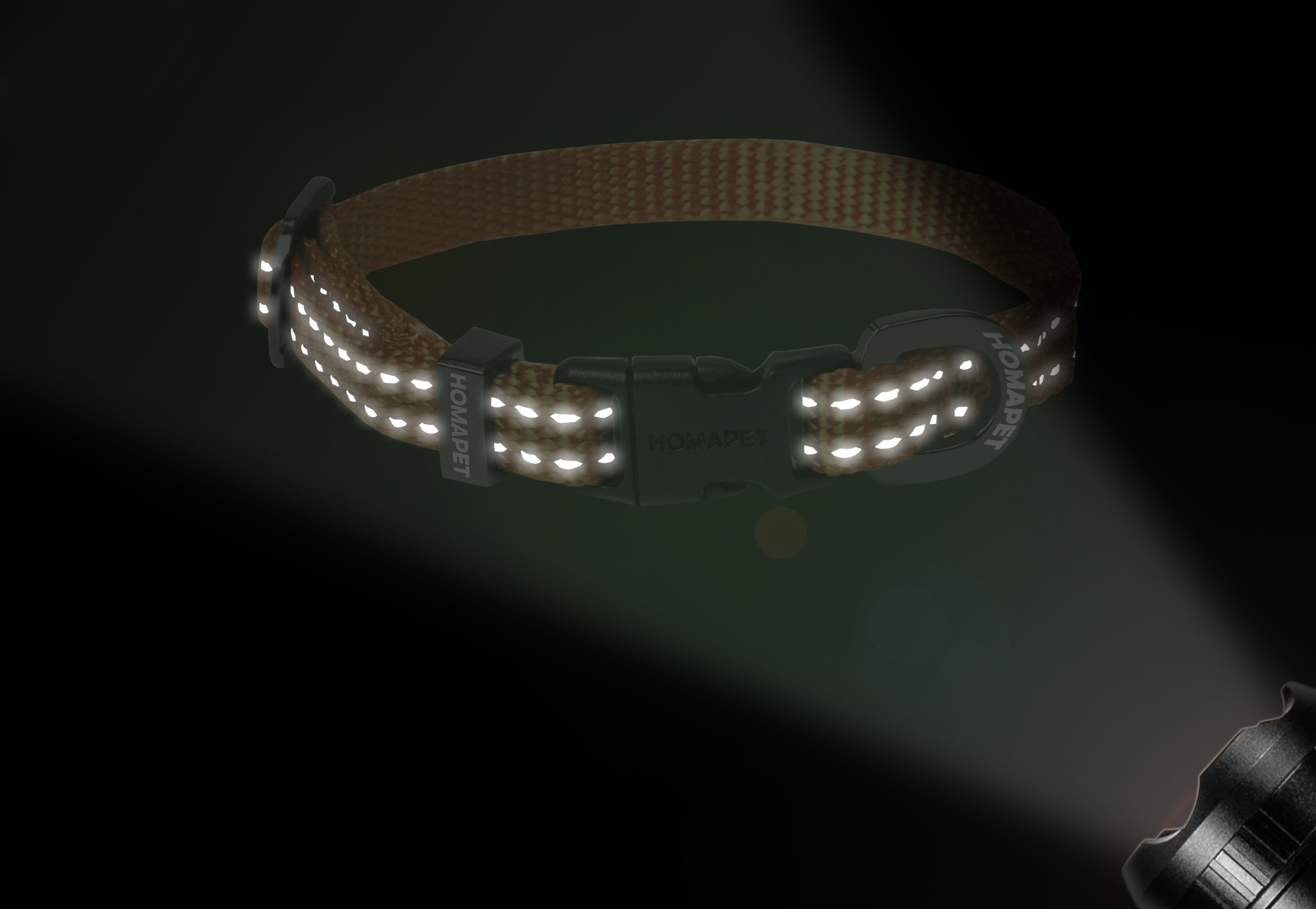 Copper Brown Nylon Dog Collar XS