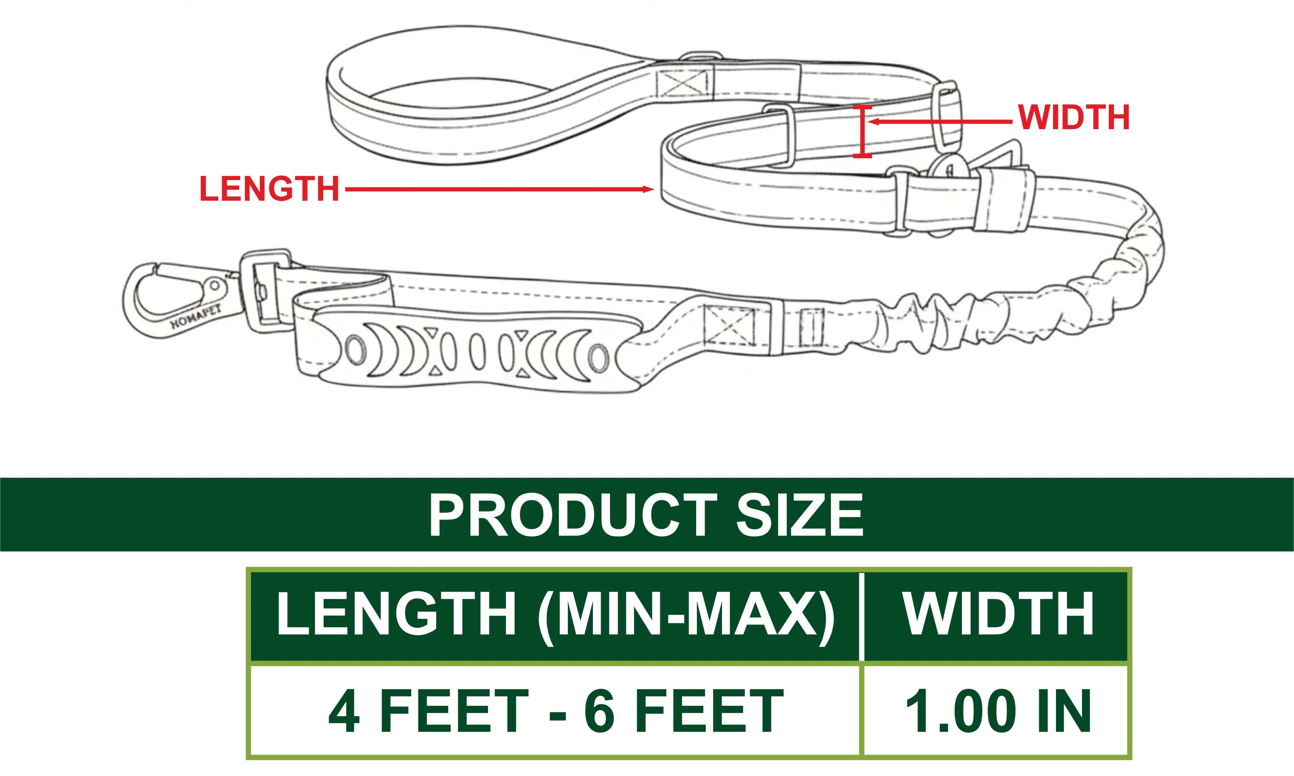 Light Grey Nylon Adjustable Bungee Dog Leash