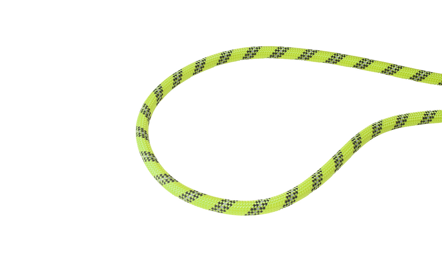 FS Green - Black Braided Polyester Reflective Dog Rope