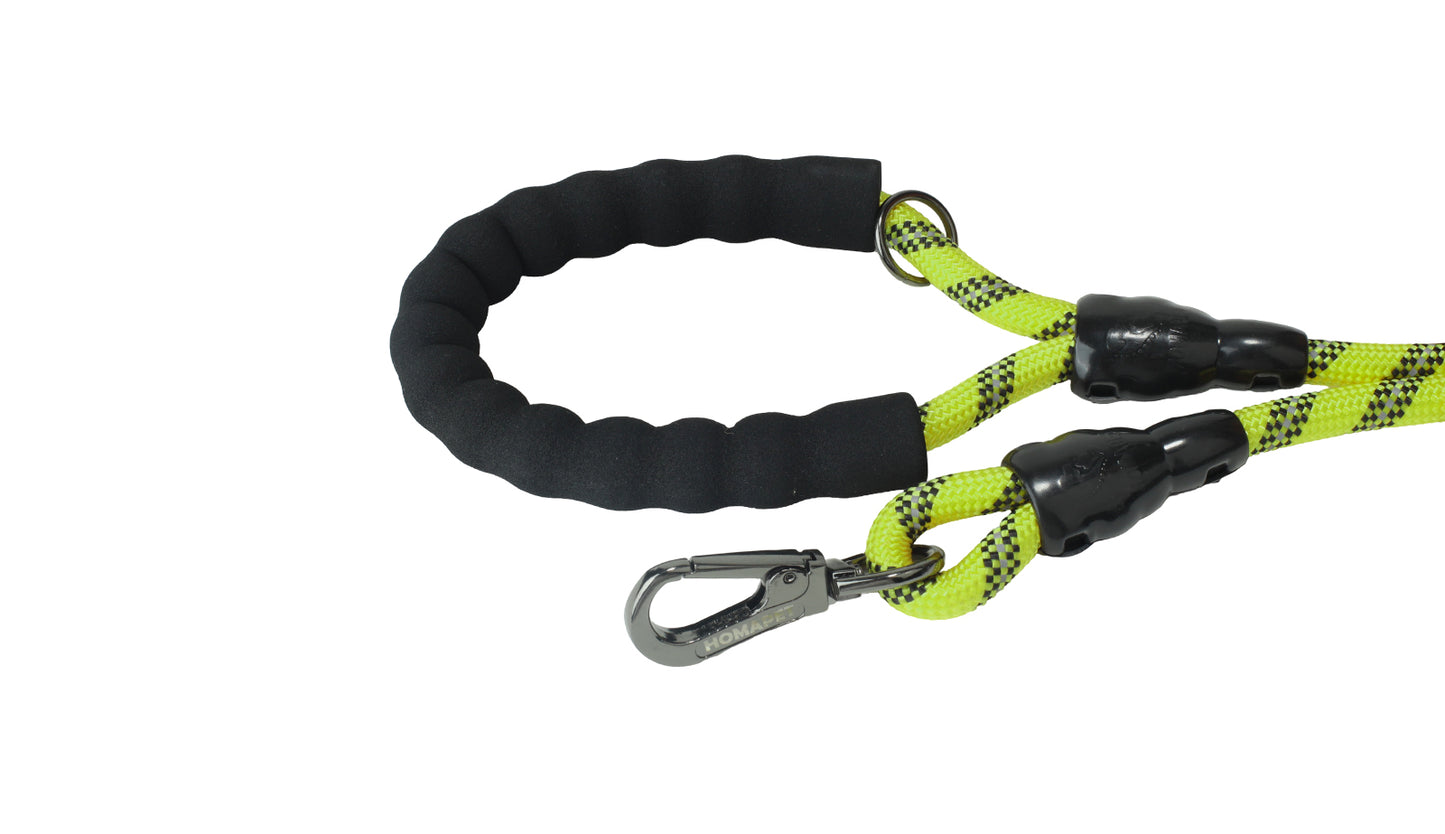 FS Green - Black Braided Polyester Reflective Dog Rope