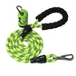 FS Green - Black Braided Polyester Reflective Dog Rope