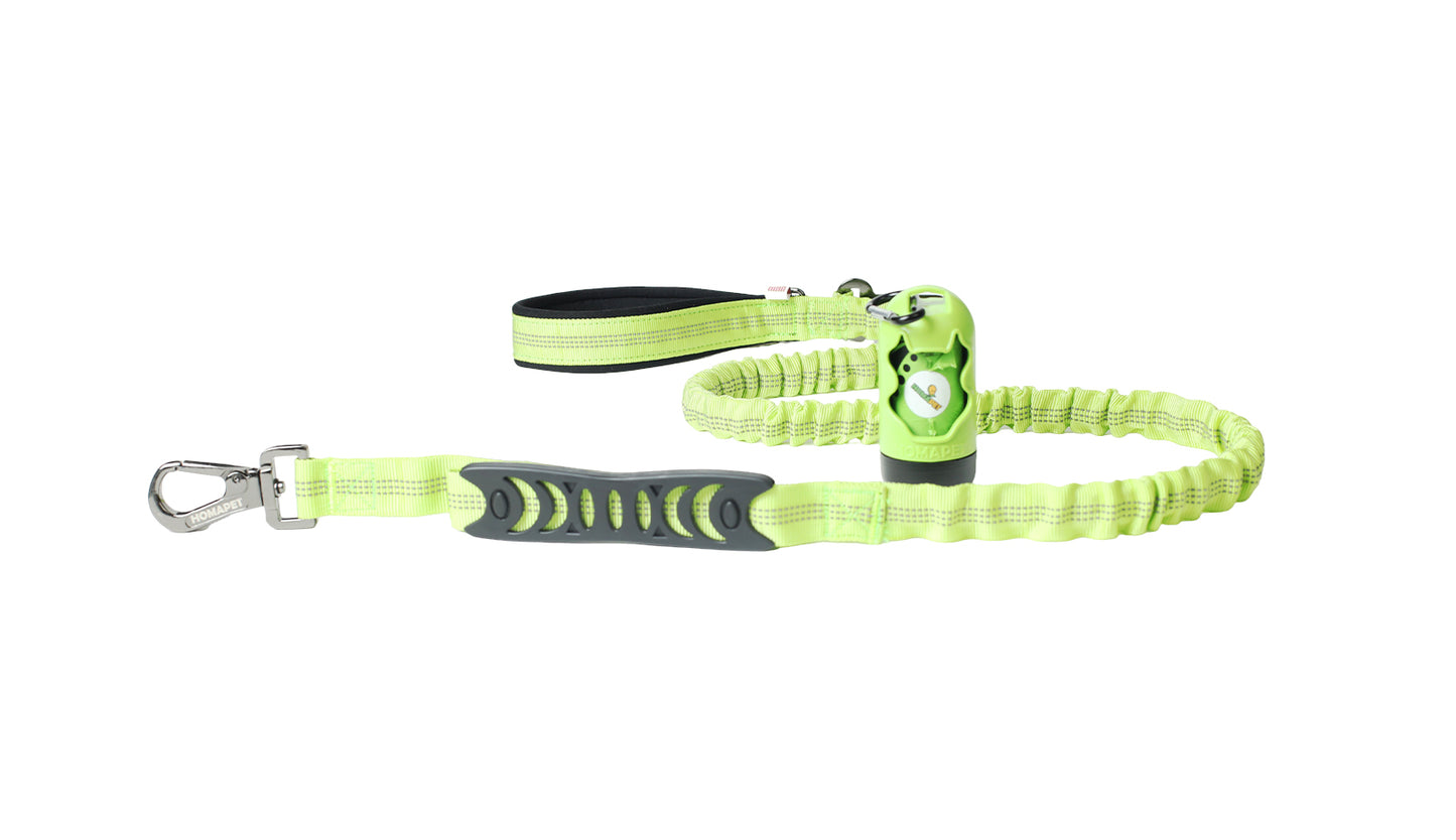 FS Green Nylon Full Bungee Dog Leash