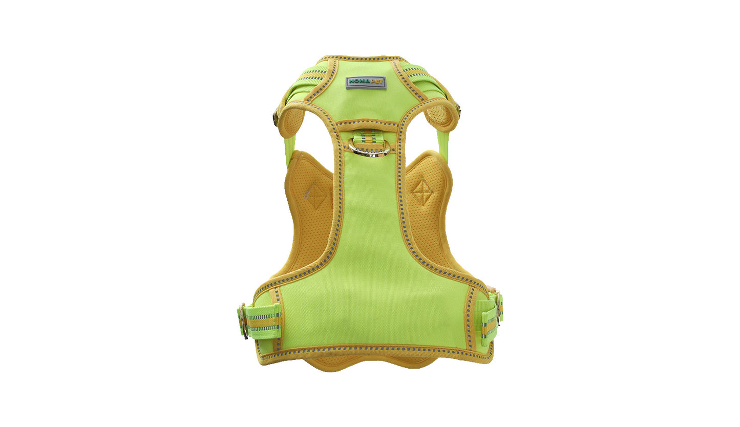 F S Green With Yellow Lining Tactical Dog Harness