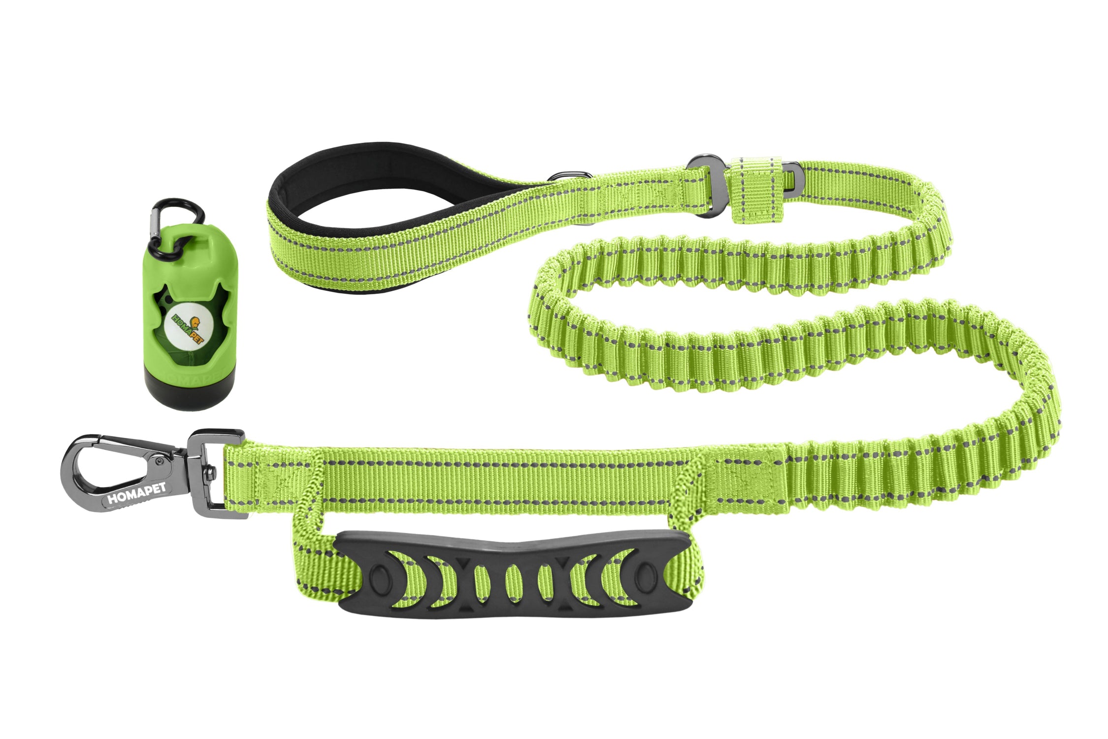FS Green Polyester Full Bungee Dog Leash